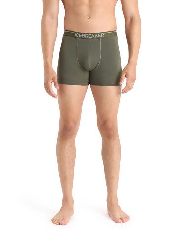 Pánské Spodní Prádlo Icebreaker Merino Anatomica Boxers Olivy Zelené | CZ 1634ZUTG